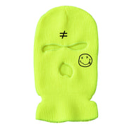 Warm knitted hat ski mask three-hole hat