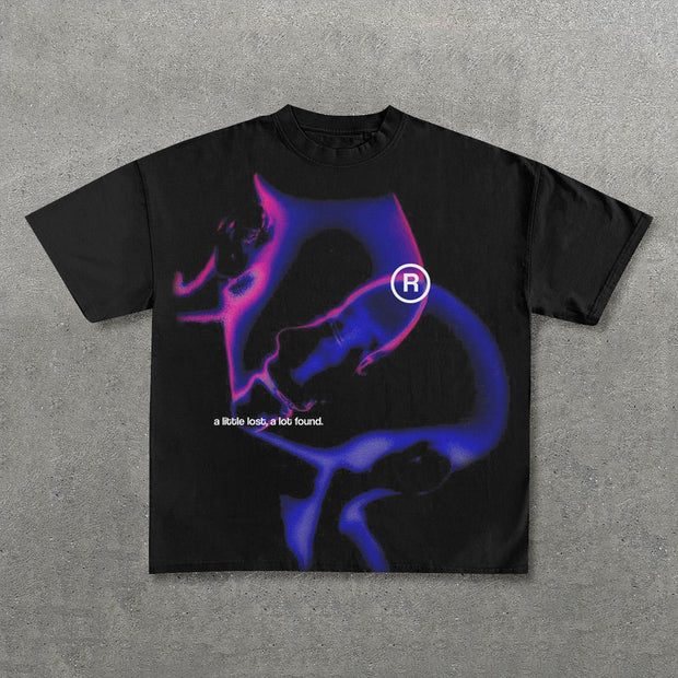 A Little Lost A Lot Found Print Short Sleeve T-Shirt