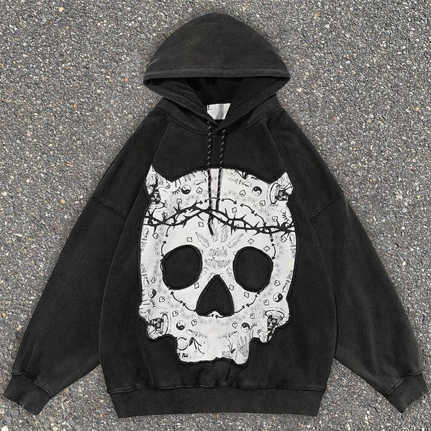 Demon skull street hoodie