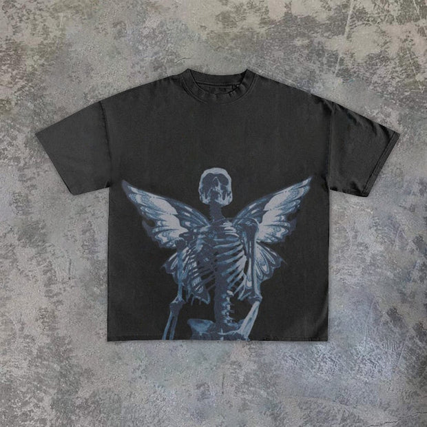 Men's personalized fashion skull print T-shirt