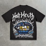 Gold Teeth Casual Street Vintage T-shirt