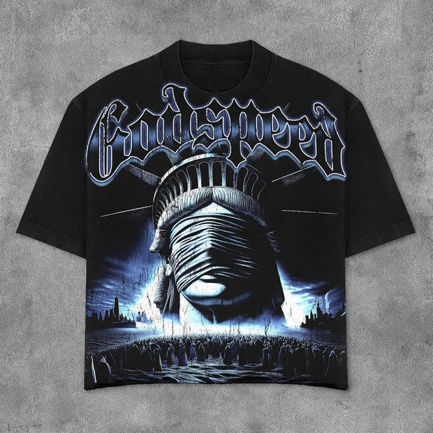 Personalized Statue Print Short Sleeve T-Shirt