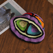 Square Hand-woven Knitted Hat