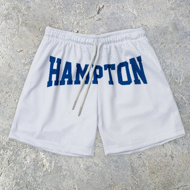 Stylish Alphabet Print Casual Shorts