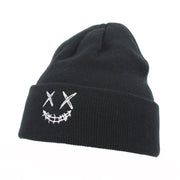 Clown ripped smiley knitted hat woolen hat