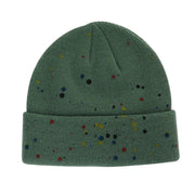 Spray-painted colorful polka dot graffiti wool knitting hat