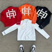 Casual personalized zipper lapel long-sleeved shirt jacket