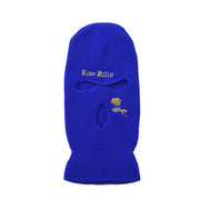 Three-hole cap letter embroidery knitted hat windproof warm hip-hop mask outdoor riding headgear