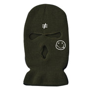 Warm knitted hat ski mask three-hole hat