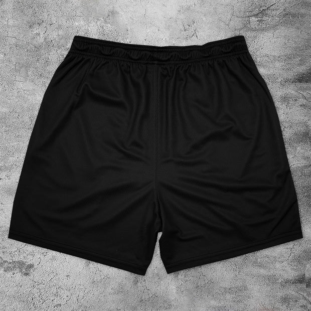 Personality Trendy Brand Print Mesh Shorts