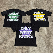 Fashion Only Want Racks Print Short Sleeve T-Shirt