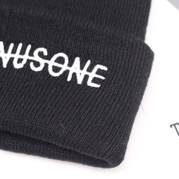Hat ladies woolen hat male Korean version of the wild warm knitted pullover cap