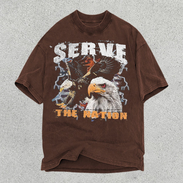 Eagle Graphic Print Short Sleeve T-Shirt