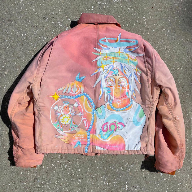 God Complex Hand Painted Gradient Work Jacket