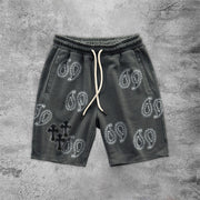 Cashew flower fashion casual retro shorts