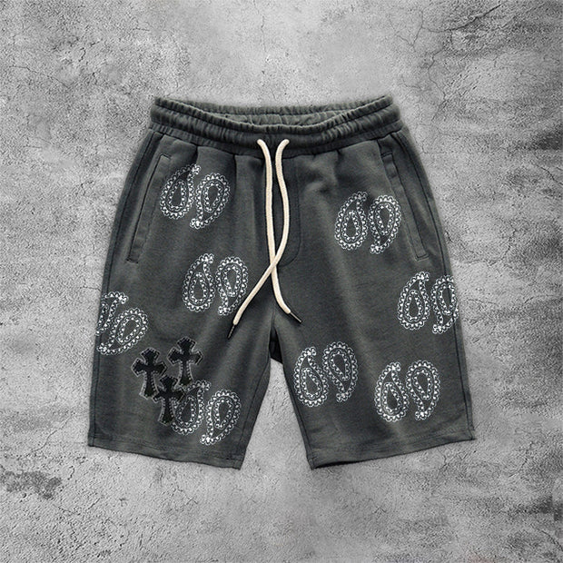Cashew flower fashion casual retro shorts