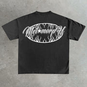 Prayer print casual street cotton T-shirt