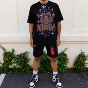 Colorblock Rabbit Tide Brand Retro Street Shorts