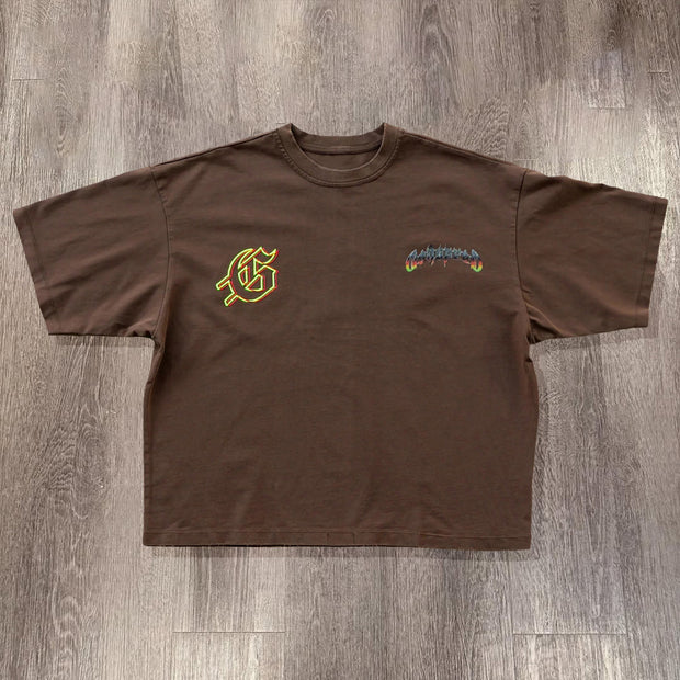 Personalized Motorcycle Rider Print Short Sleeve T-Shirt