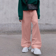 Fashion Street Straight Suit Pants Loose Casual White Wide Leg Pants