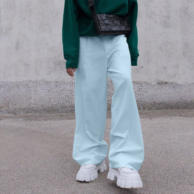 Fashion Street Straight Suit Pants Loose Casual White Wide Leg Pants