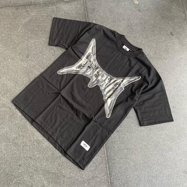 Casual letter print graphic T-shirt