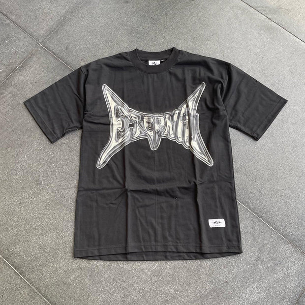 Casual letter print graphic T-shirt
