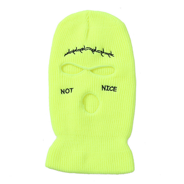 Eyes Hollow Out Funny Pullover Knit Hat