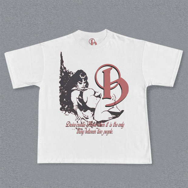 Fashion casual printed short-sleeved T-shirt