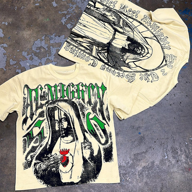 Redemption Print Casual Street Tee