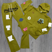 Fashion Letter Print Hoodie Sports Suit