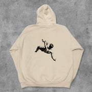 Casual Renaissance Print Long Sleeve Hoodies