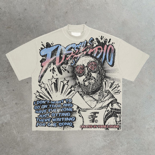 Rap Festival Print Casual Street T-Shirt