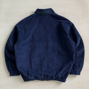 Lapel corduroy waist jacket