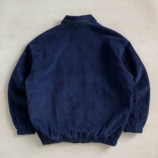Lapel corduroy waist jacket