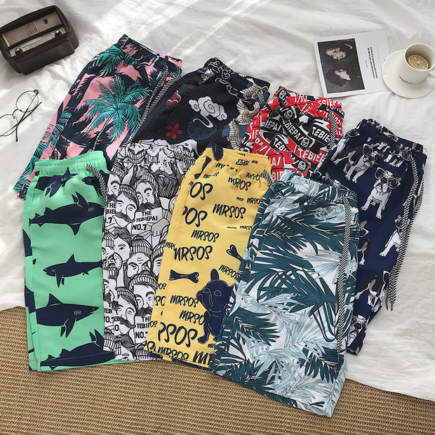 Cartoon casual pants beach pants couple shorts
