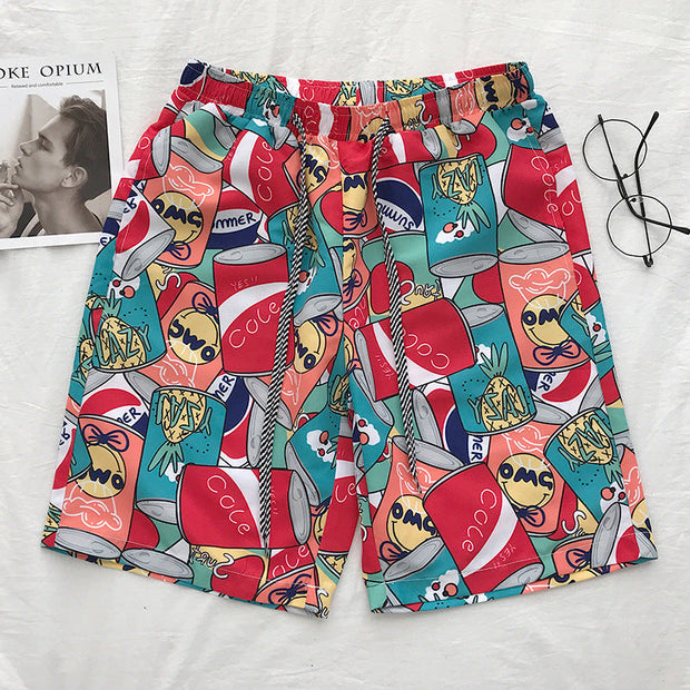 Cartoon casual pants beach pants couple shorts