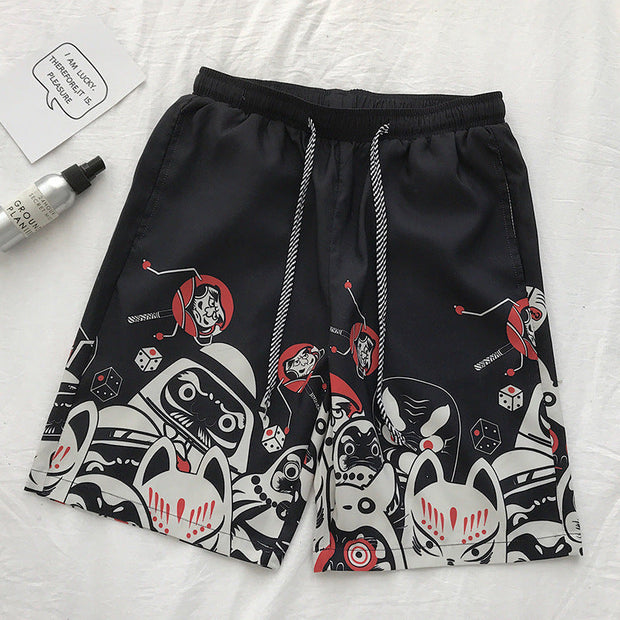 Cartoon casual pants beach pants couple shorts