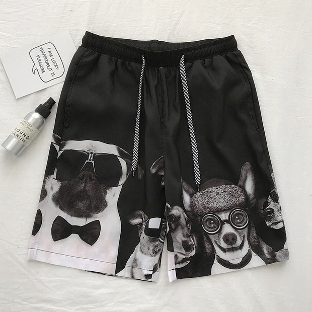 Cartoon casual pants beach pants couple shorts