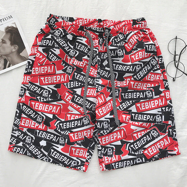 Cartoon casual pants beach pants couple shorts