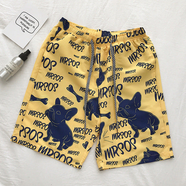 Cartoon casual pants beach pants couple shorts
