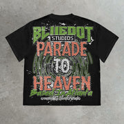 Casual street hip-hop rap printed cotton T-shirt