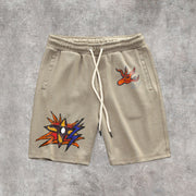 Personalized print retro fashion shorts