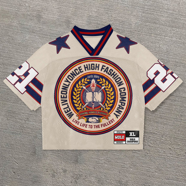 College Casual Street Retro Mesh Jersey