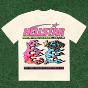 Lettering Print T-Shirt Shorts Two-Piece Set
