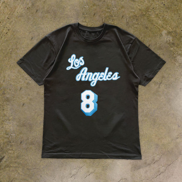 LA Vintage Print Casual Short Sleeve T-Shirt