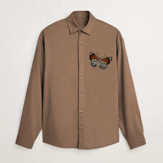 Retro casual street butterfly print shirt