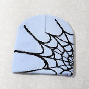Spider web Y2K jacquard hat for men and women