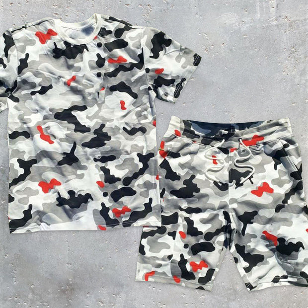 Two-piece set of stylish casual sports shorts