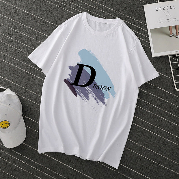 Loose round neck ins casual short-sleeved T-shirt